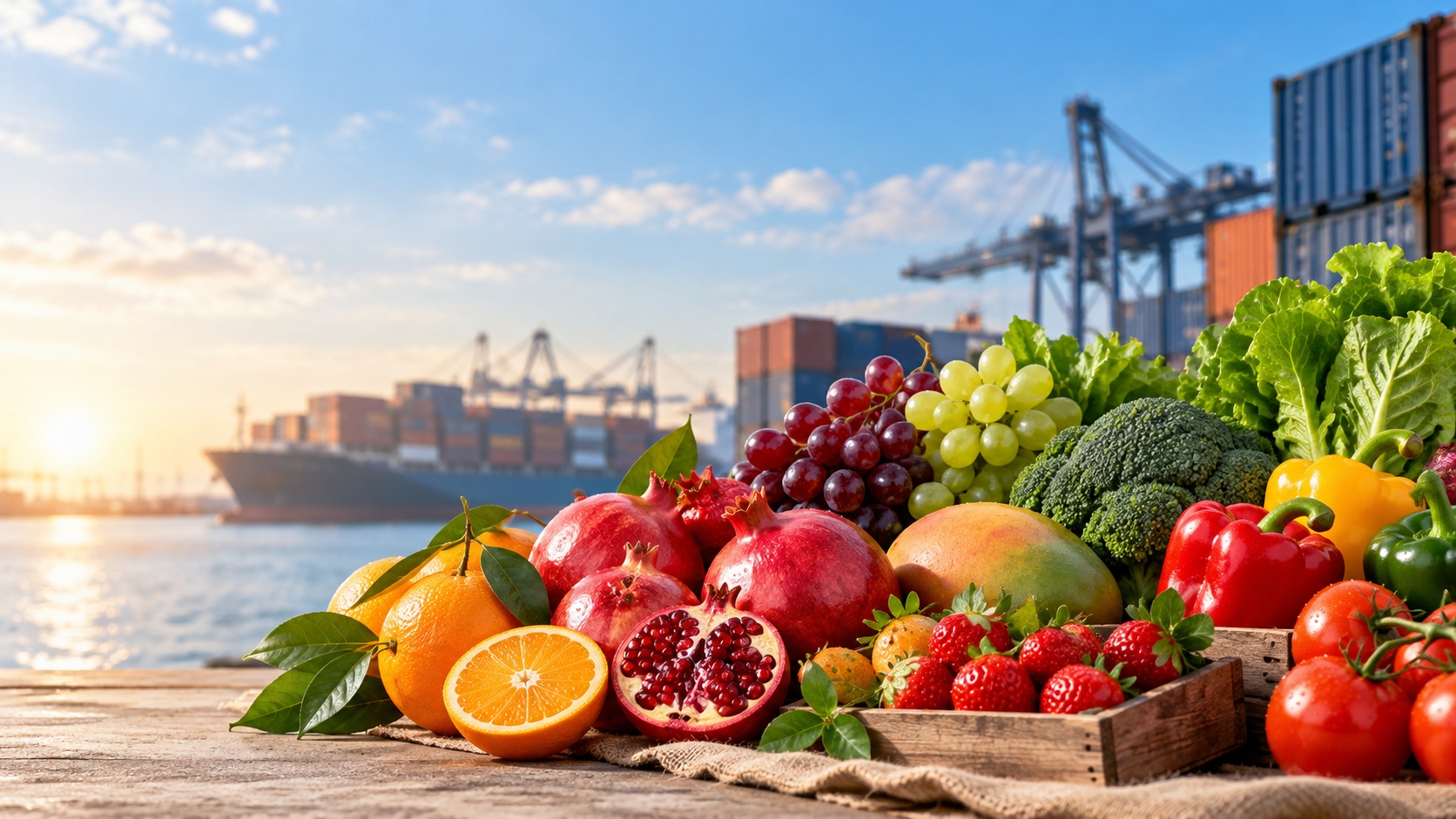 Fresh Egyptian fruits and vegetables from the Alex Jet catalog